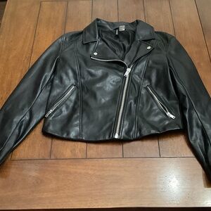 H&M Black Leather Biker Jacket